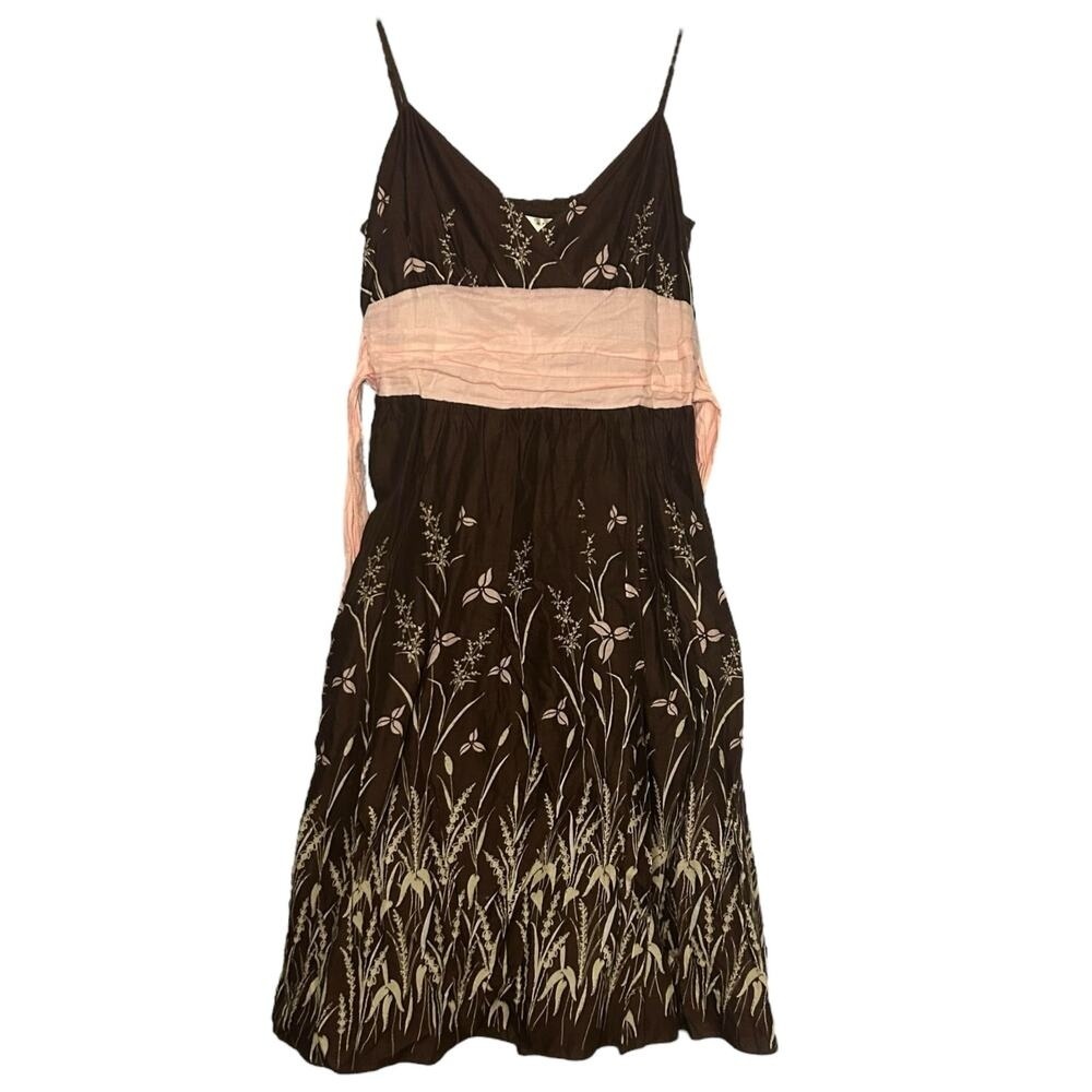 NWT Max Studio Brown and Pink Dress Size M